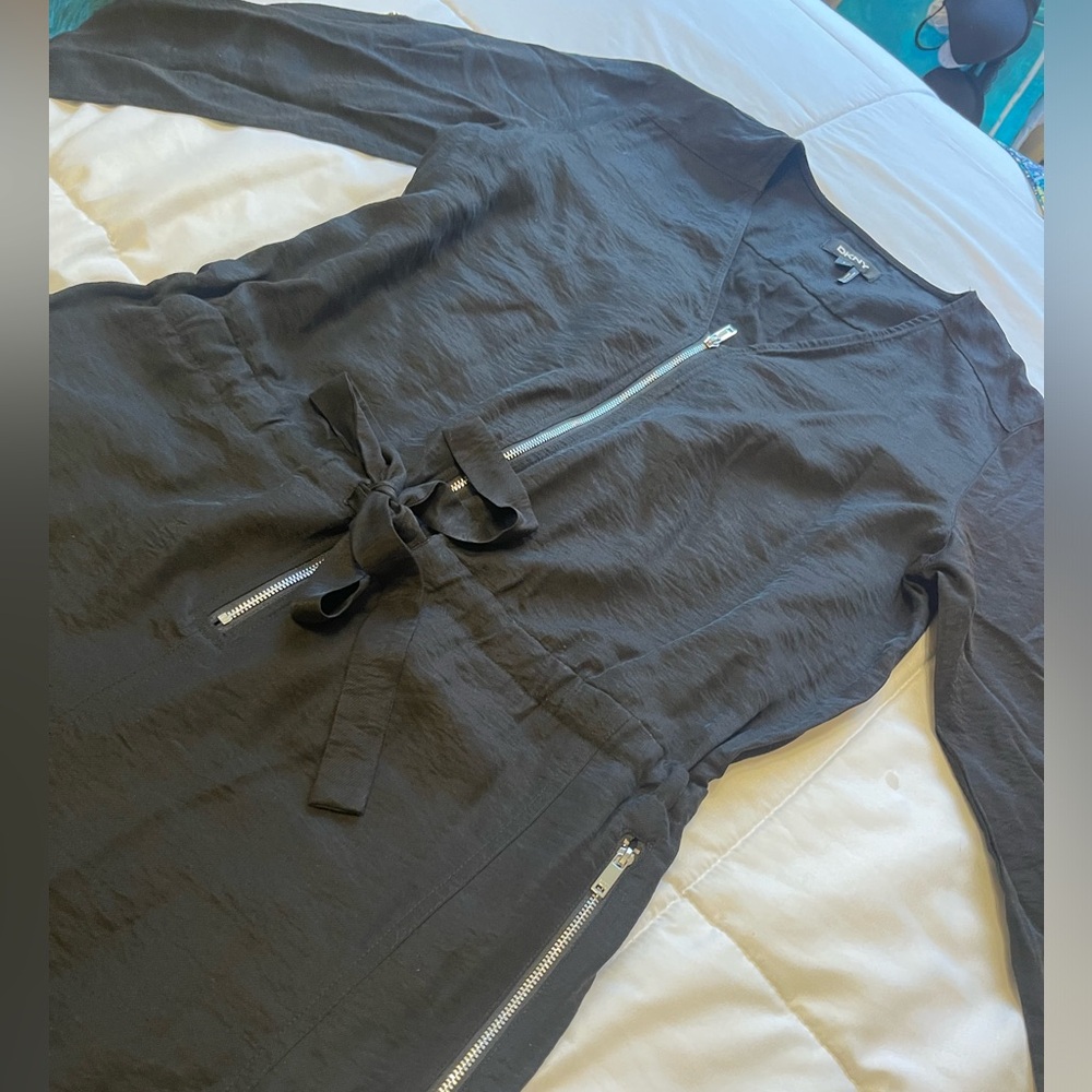 DKNY Black Long Sleeve Overall